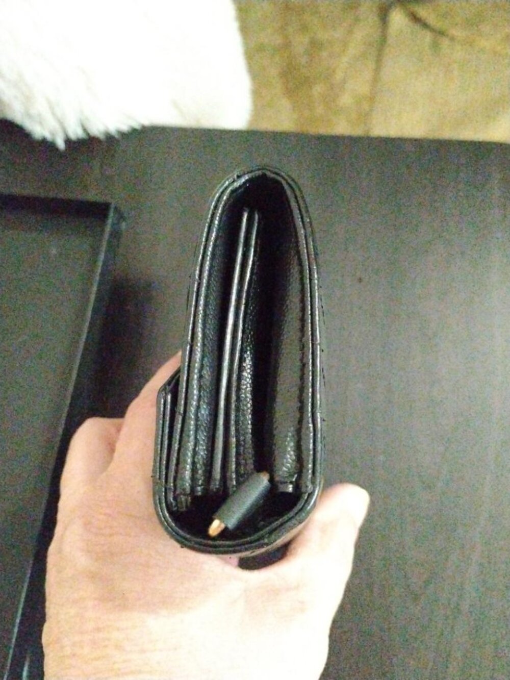 YSL Monogram Large Wallet on Chain in Grained Leather EUC - Picture 9 of 15